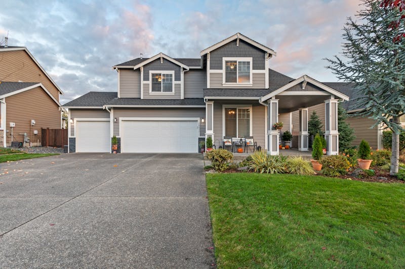 a home's driveway and landscape